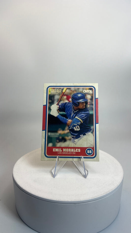 2025 Onyx Vintage Baseball Emil Morales #OVEMMO