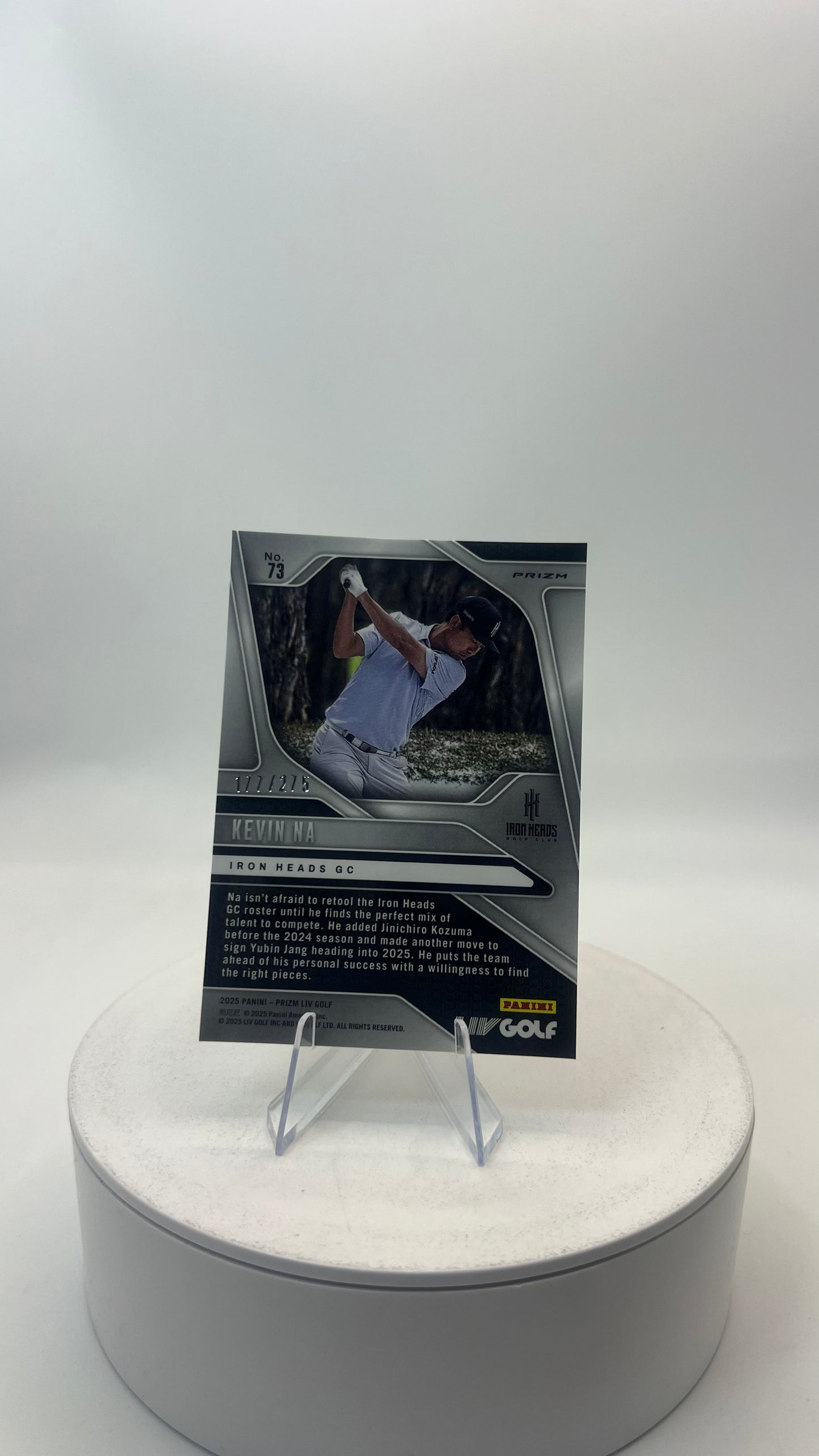 2025/26 Panini Prizm LIV Golf Kevin Na #73 Teal Prizm 177/275
