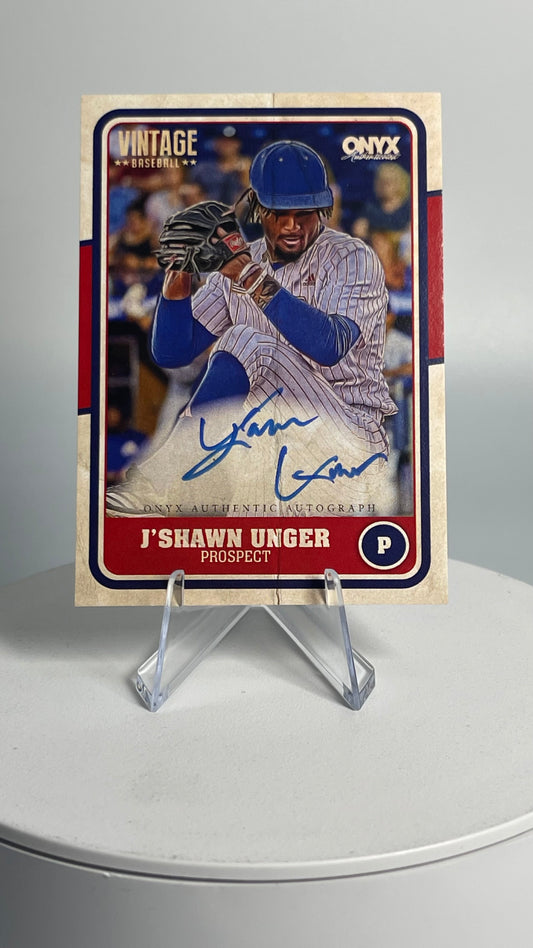 2025 Onyx Vintage J'Shawn Unger Prospect Auto On-card #VAJSUN
