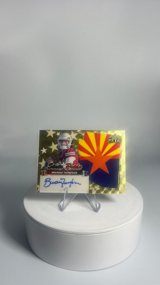 2025 Leaf Metal State Pride - Michael Tollefson Auto 1/1 Super Prismatic Gold SP-MT1
