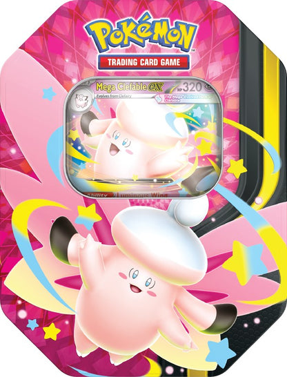 Pokemon TCG Mega Moonlit Tin [Mega Gengar ex] And [Mega Clefable ex] Case