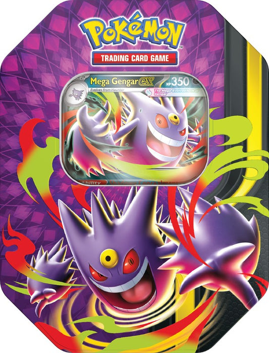 Pokemon TCG Mega Moonlit Tin [Mega Gengar ex] And [Mega Clefable ex] Case