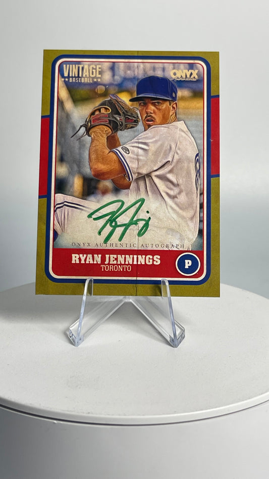 2025 Onyx Vintage Ryan Jennings Auto Green Gold Border /50