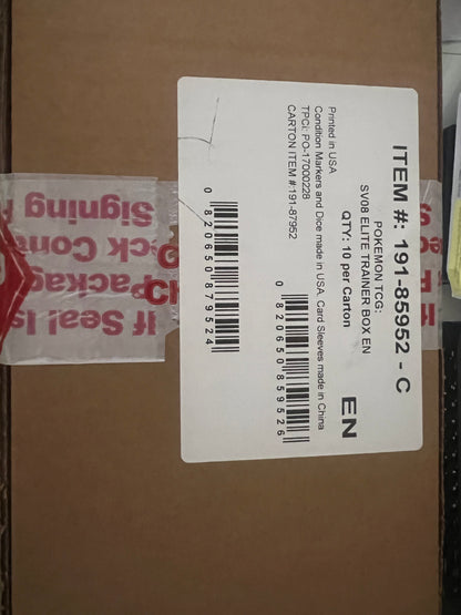 Pokemon SV08 SV Surging Sparks Elite Trainer Box New Sealed Case ETB (10)