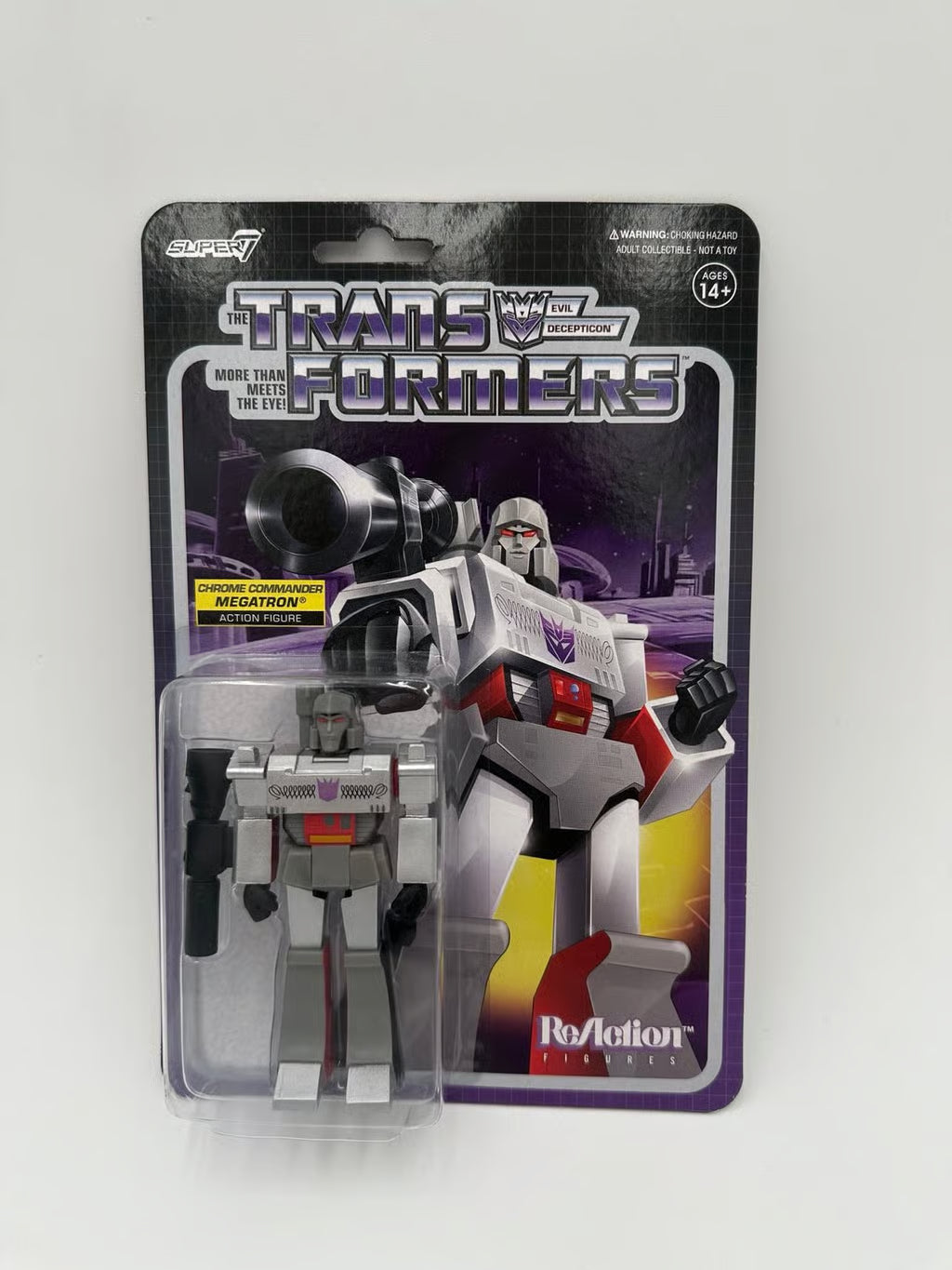 Super7 ReAction Figure Transformers CHROME COMMANDER MEGATRON Action Figure