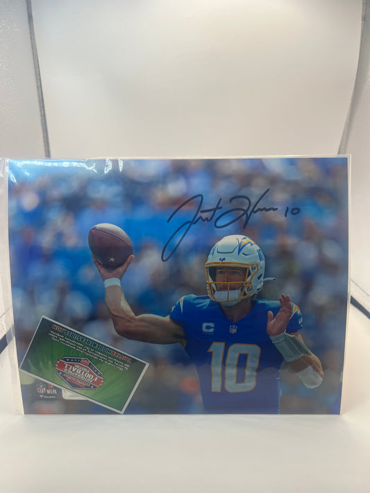 2025 Tristar HT Justin Herbert Los Angeles Chargers Autographed Throwing Photograph